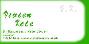 vivien kele business card